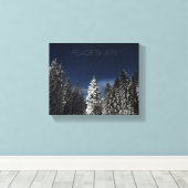 ウィンタースカイカスタム文字キャンバス印刷 キャンバスプリント (インサイチュ (ウッドフロア))