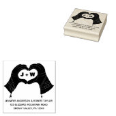 ウィンタースキーグローブハンズハートシェイプ差出人住所 ラバースタンプ (押印)