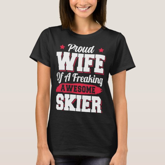 ウィンタースキースキースキースキーヤーの妻 Tシャツ (正面)