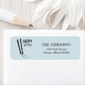 ウィンタースキーハッピーホリデーズ住所 シール (インサイチュ)