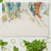 ウィンタースキーバイカールラーソン キッチンタオル (折り畳み)