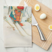 ウィンタースキーバイカールラーソン キッチンタオル (四つ折り)