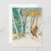 ウィンタースキーバイカール・ラルソン シーズンポストカード (正面/裏面)