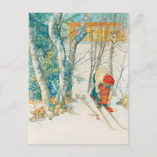 ウィンタースキーバイカール・ラルソン シーズンポストカード (正面)