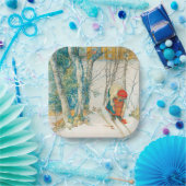 ウィンタースキーバイカール・ラルソン ペーパープレート (パーティー)