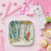 ウィンタースキーバイカール・ラルソン ペーパープレート (パーティー)