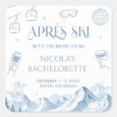 ウィンタースキーバチェロレッテパーティー スクエアシール (正面)