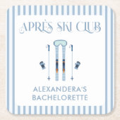 ウィンタースキーバチェロレッテパーティー スクエアペーパーコースター (正面)