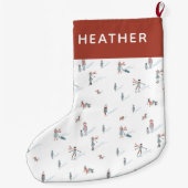 ウィンタースキーホリデイストッキング ラージクリスマスストッキング (裏面)