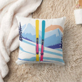 ウィンタースキーマウンテン クッション (ブランケット)