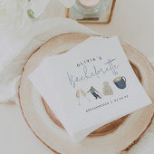 ウィンタースキーリゾートのカスタマイズされたハッチェットパーティー スタンダードカクテルナプキン