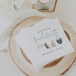 ウィンタースキーリゾートのカスタマイズされたハッチェットパーティー スタンダードカクテルナプキン