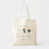 ウィンタースキーリゾートのカスタマイズされたハッチェローパーティー トートバッグ (正面)