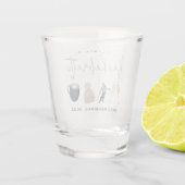 ウィンタースキーリゾートのカスタマイズされたハッピーアワーパーティー ショットグラス (裏面)