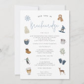 ウィンタースキーリゾートバチェロレッテウィークエンド旅程 招待状 (裏面)