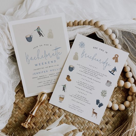 ウィンタースキーリゾートバチェロレッテウィークエンド旅程 招待状