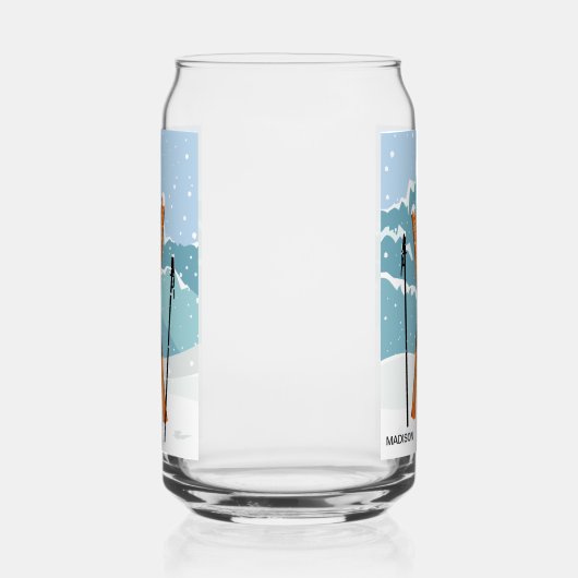 ウィンタースキー名前をカスタムする ガラス缶 (左)