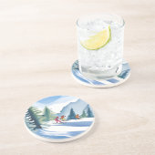 ウィンタースケッチ | 冬の水彩画 コースター (側面)