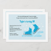 ウィンタースケートパーティー招待状 招待状 (正面/裏面)