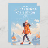 ウィンタースケートパーティー 招待状 (正面/裏面)