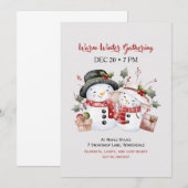 ウィンタースタイルのパーティー招待状 - 冬の素敵なパーティー招待 招待状 (正面/裏面)