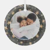 ウィンタースターズ家族の写真 ガラスオーナメント (正面)