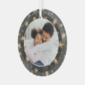 ウィンタースターズ家族の写真 ガラスオーナメント (正面左)