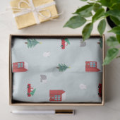 ウィンターステンドグラス模様のティシュペーパー - クリスマスギフト 薄葉紙 (ギフト)