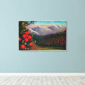 ウィンターステートのフットヒルオレンジグローブ キャンバスプリント (インサイチュ (ウッドフロア))