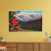 ウィンターステートのフットヒルオレンジグローブ キャンバスプリント (インサイチュ (リビング))