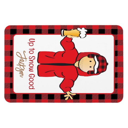 ウィンタースノーアラスカンバケーションおもしろいことわざfor彼 マグネット (横)