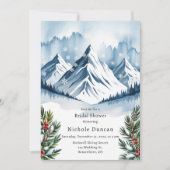 ウィンタースノーイパインリースブライダルシャワー 招待状 (正面)