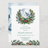 ウィンタースノーイパインリースブランチ&バブリー 招待状 (正面/裏面)