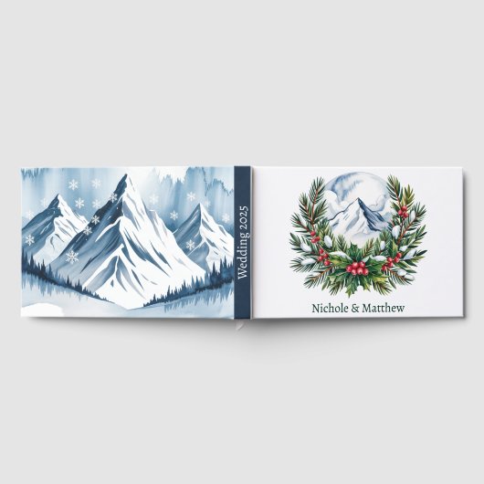 ウィンタースノーイパインリース結婚ズ ゲストブック (全面)