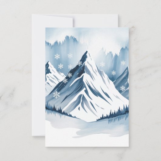 ウィンタースノーイパインリース結婚ズ サンキューカード (裏面)