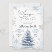 ウィンタースノーインラブクリスマスブライダルシャワー 招待状 (正面)