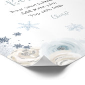 ウィンタースノーインラブスノーフレークシャワーミモザバー ポスター (角)