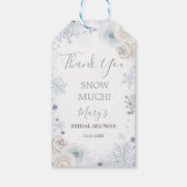 ウィンタースノーインラブスノーフレークブライダルシャワーの恩恵 ギフトタグ (裏面)