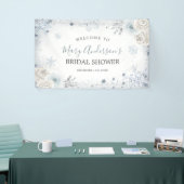 ウィンタースノーインラブスノーフレークブライダルシャワーラージ 横断幕 (トレードショー)