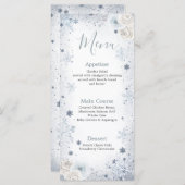 ウィンタースノーインラブスノーフレークブライダルシャワー メニュー (正面/裏面)