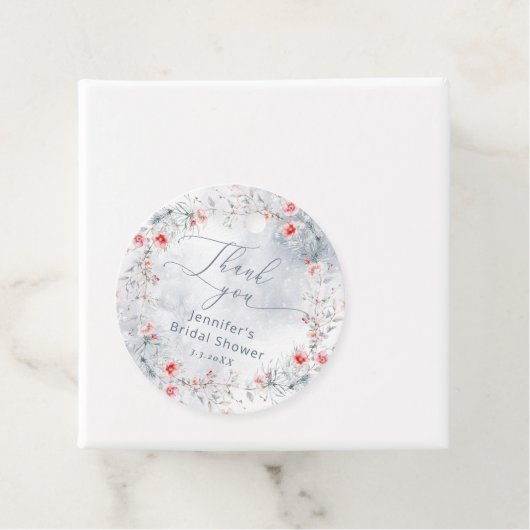 ウィンタースノーインラブ感謝していブライダルシャワーユー フェイバータグ (インサイチュ)