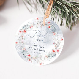 ウィンタースノーインラブ感謝していブライダルシャワーユー フェイバータグ