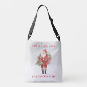 ウィンタースノーウィハウスサンタクリスマストート クロスボディバッグ (裏面)