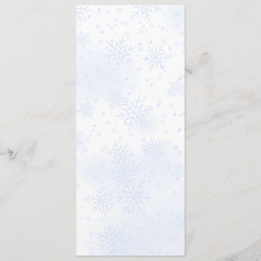 ウィンタースノーウェディングメニューカー プログラム (裏面)