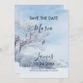 ウィンタースノーウェディング セーブザデート (正面/裏面)