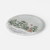 ウィンタースノーウッドランドアニマルフレンドズキツネウサギ  ペーパープレート (アングル)