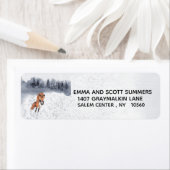 ウィンタースノーキツネホリデーアドレス ラベル (インサイチュ)