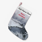 ウィンタースノークリークメリークリスマスストッキング スモールクリスマスストッキング (正面 (吊り時))