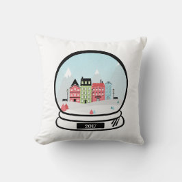 ウィンタースノーグローブホリデイ装飾用クッション クッション