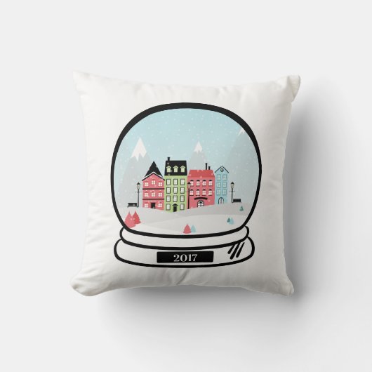 ウィンタースノーグローブホリデイ装飾用クッション クッション (正面)